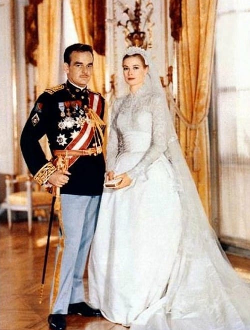 Grace Kelly and Rainier III wedding photo