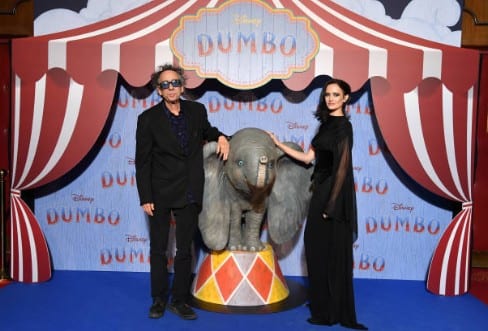 Tim Burton et Eva Green pour la sortie du film Dumbo