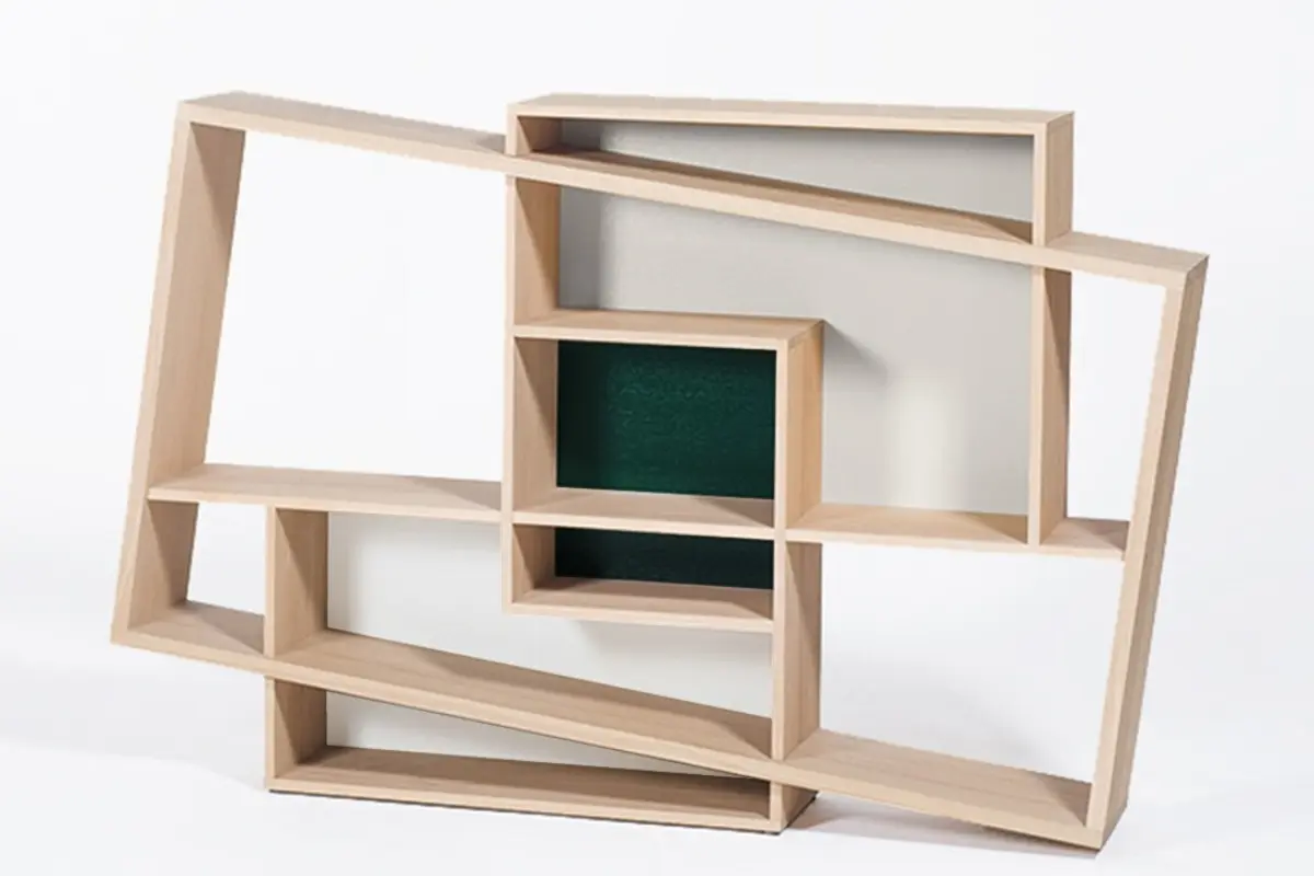 Console murale design en bois ISBOA Drugeot Manufacture, étagère asymétrique moderne