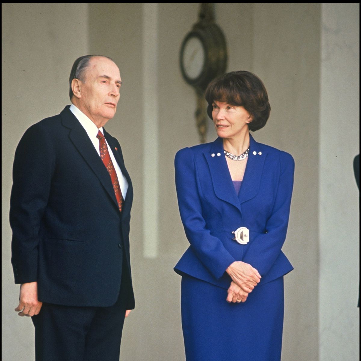 François et Danielle Mitterand à l’Élysée en 1992.