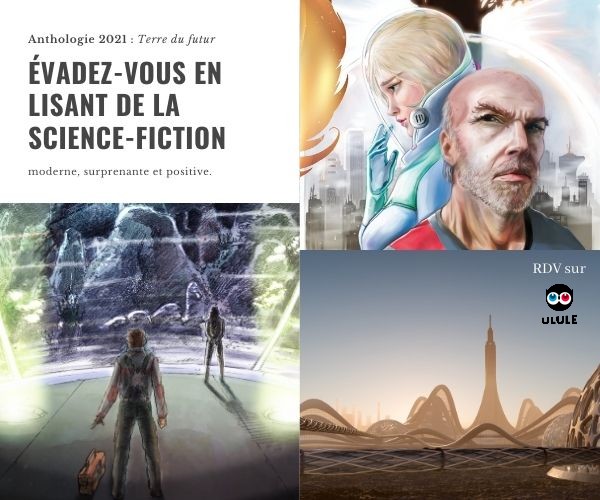 Illustrations en couleur du livre de science-fiction Terre du futur.