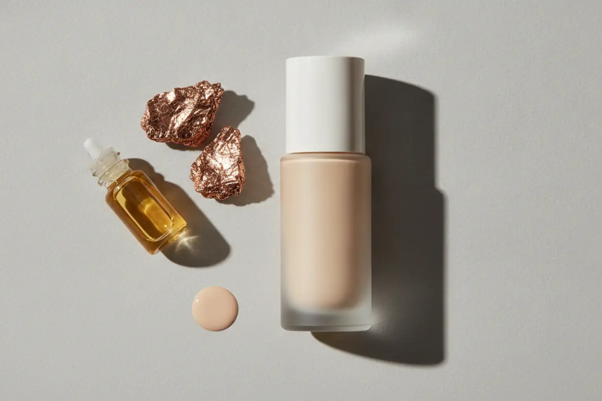 Maquillage clean : ce que votre peau mature attend vraiment 3 Fond de teint sérum flacon en verre laqué huile végétale mica maquillage clean beauté luxe
