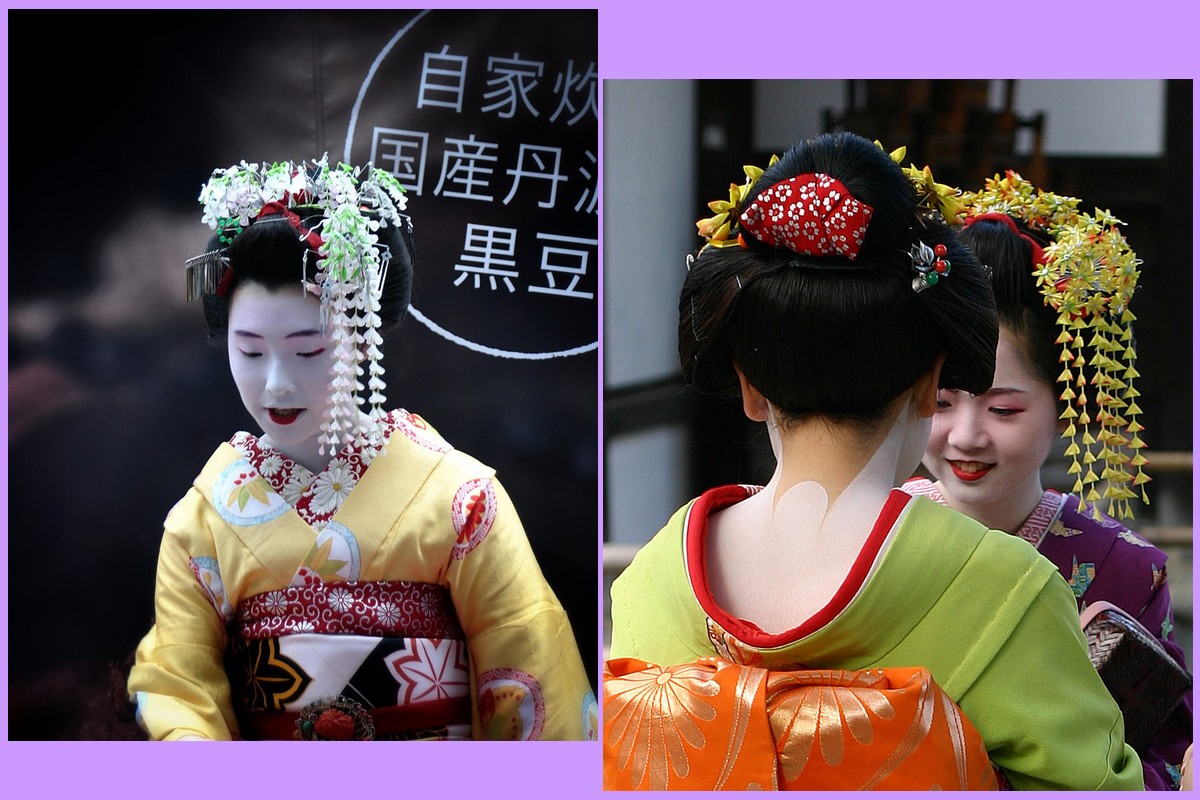 Tuto maquillage geisha - Le visage et le cou d'une geisha.