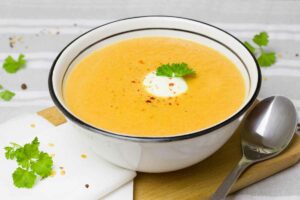 soupe chou-fleur, carottes cumin plat cuisine