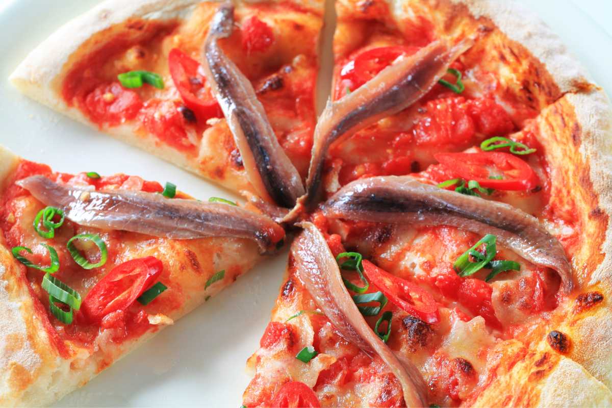 Pizza aux anchois maison