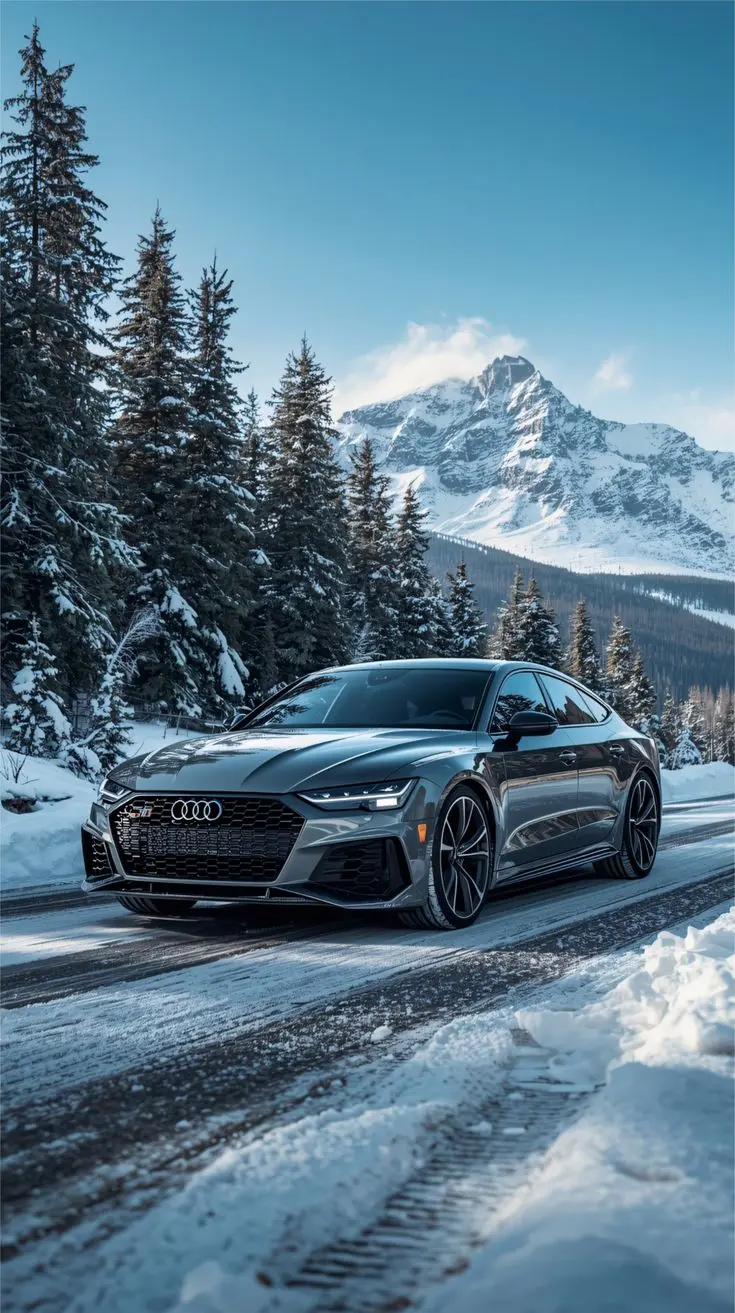 Audi RS7 Sportback Conduite Hiver Montagne Pneus Neige Performance