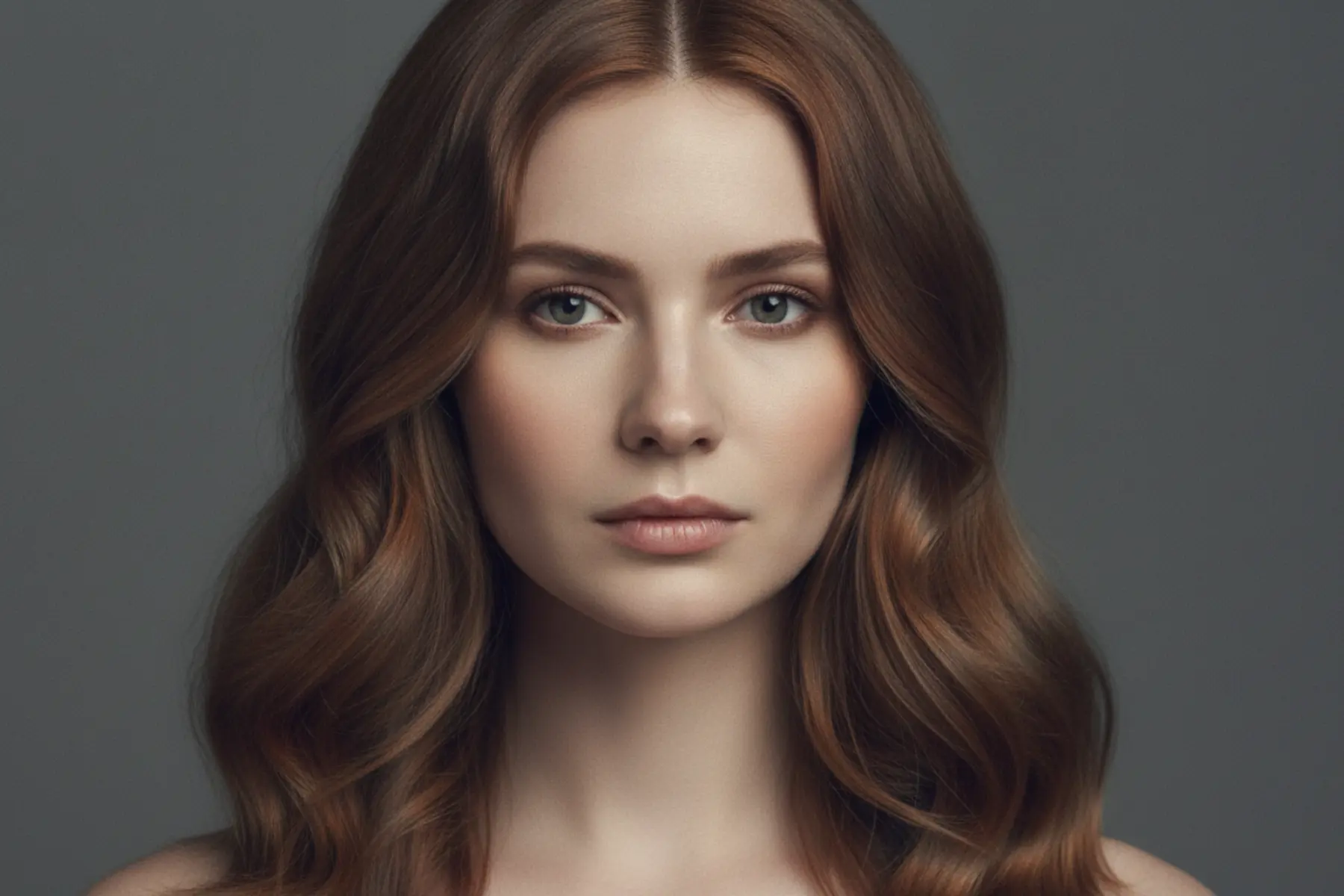 Sublimer la densité de vos cheveux après quarante ans 1 Femme d’une cinquantaine d’années aux cheveux mi-longs ondulés, visage serein, lumière froide et dorée, style éditorial luxe.