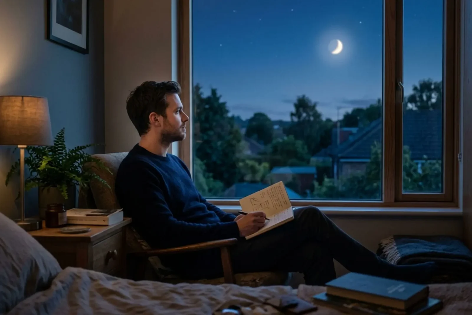 Ils ont essayé la thérapie en ligne avec BetterHelp pour la première fois: ce que ça leur a apporté au quotidien 2 Homme apaisé qui dort mieux après une thérapie en ligne