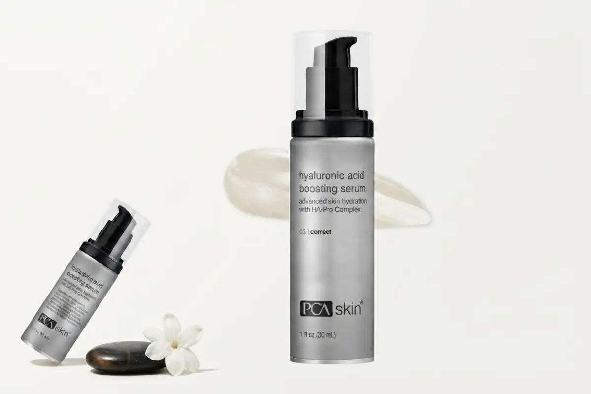 Peau mature : les cosmétiques naturels efficaces (et les pièges à éviter) 3 PCA Skin Hyaluronic Acid Boosting Serum avec HA-Pro Complex pour une hydratation avancée de la peau mature