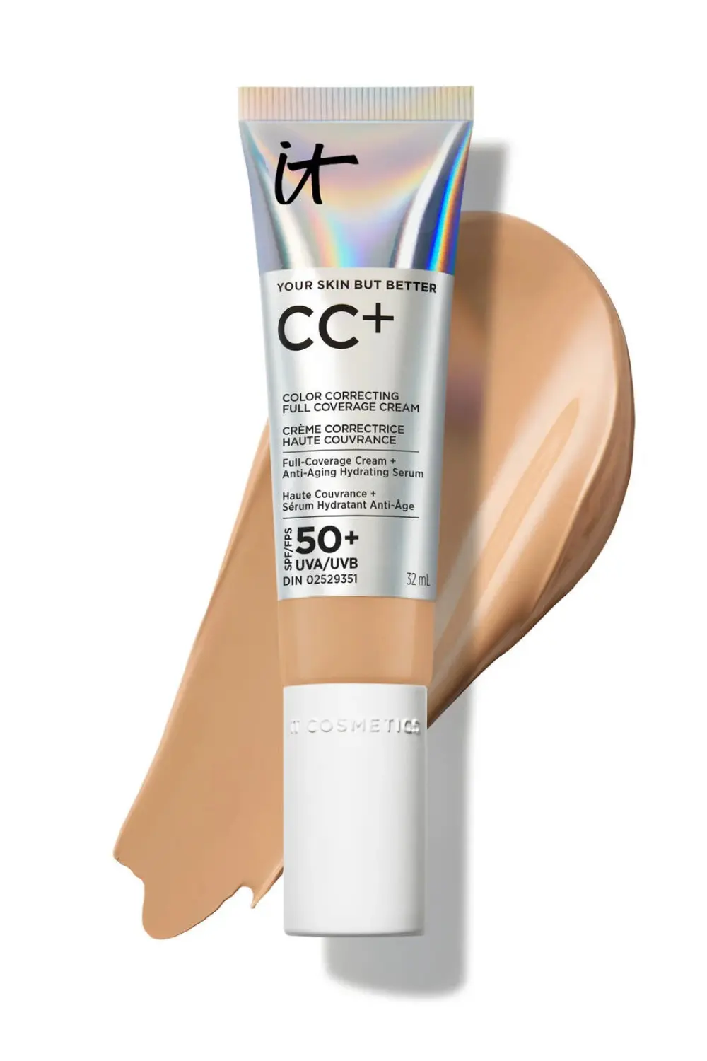 Maquillage après 40 ans : ces trois textures remplacent votre fond de teint mat 4 IT Cosmetics CC+ crème correctrice haute couvrance FPS 50+, fond de teint sérum anti-âge hydratant pour peau mature