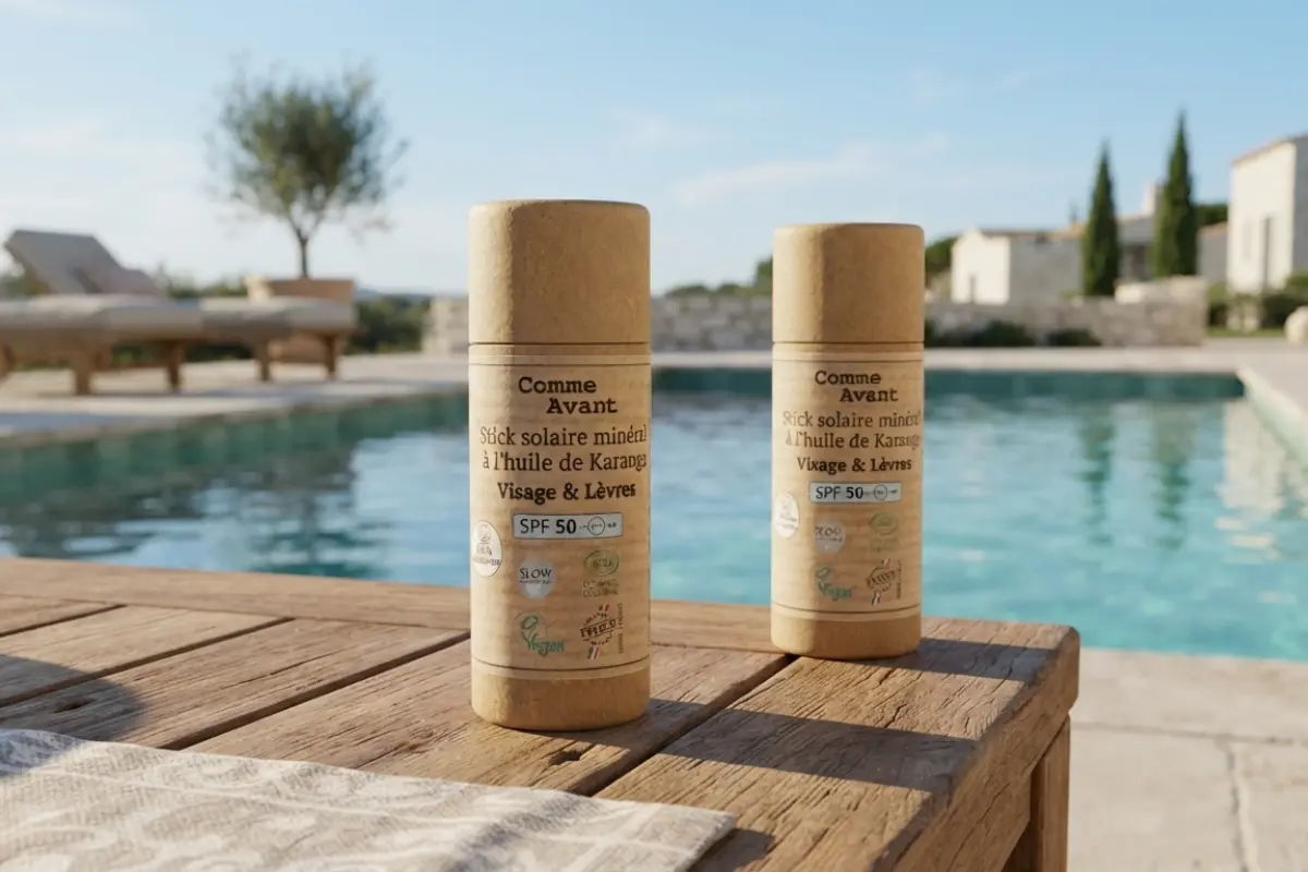 Été après 40 ans : protéger sa peau sans sacrifier son confort 5 Stick solaire minéral SPF50 de Comme Avant à l'huile de Karanja, protection solide visage et lèvres