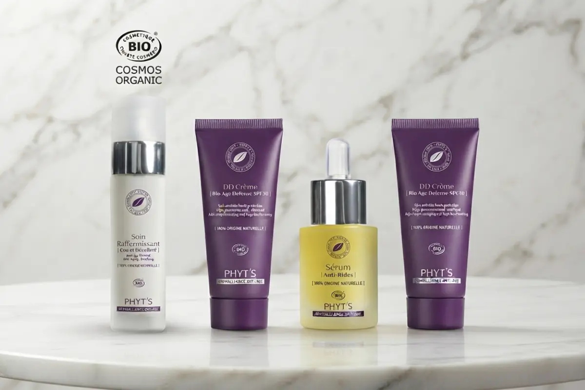Peau mature : les cosmétiques naturels efficaces (et les pièges à éviter) 2 PHYT'S Aromalliance Crème Raffermissante Anti-Âge Bio certifiée COSMOS Organic au packaging Polyfoil