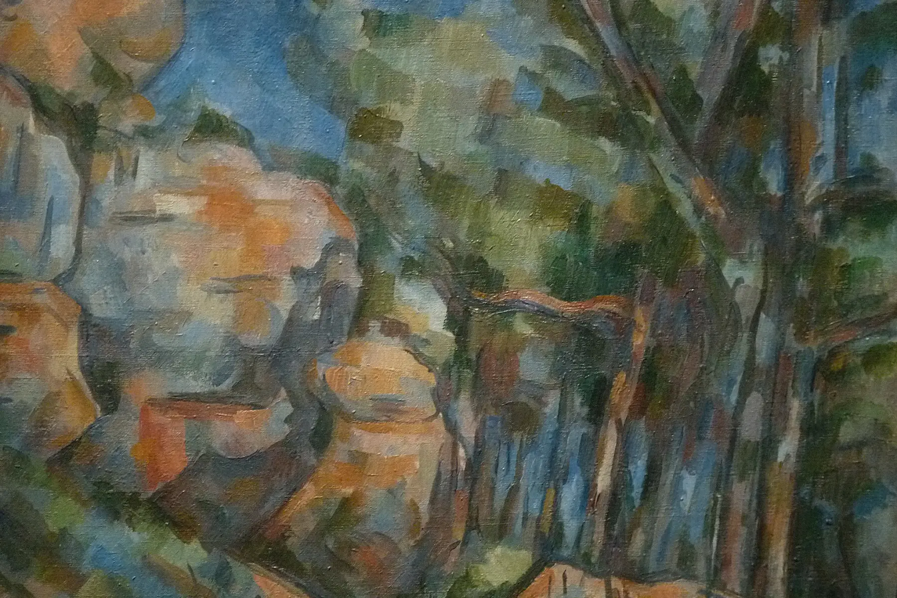 Les 3 expositions de la rentrée 2026 à Paris qui méritent vraiment une date dans votre agenda 1 Peinture post-impressionniste Rochers près des Grottes par Paul Cézanne conservée au musée d'Orsay.