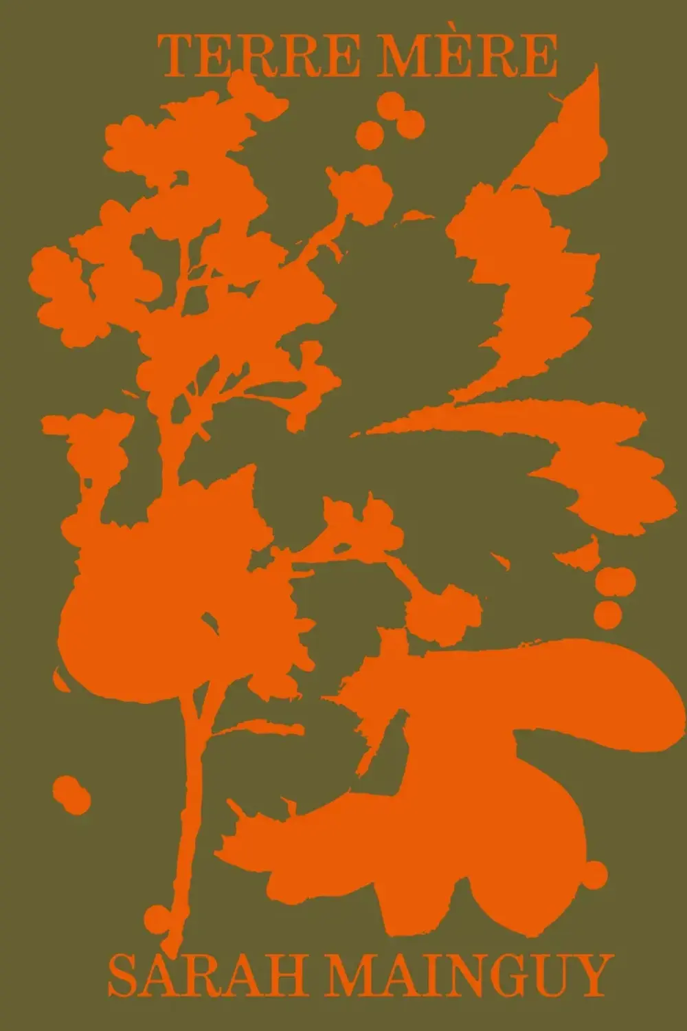 Le Slow Hosting : 5 livres de cuisine pour recevoir avec allure et rester disponible 4 Couverture graphique vert olive et orange du livre de cuisine Terre Mère par la cheffe Sarah Mainguy.